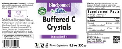 Photo of the Bluebonnet Buffered C Crystals label