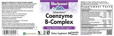 Photo of the Bluebonnet CellularActive Coenzyme B-Complex label