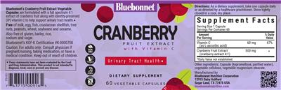 Photo of the Bluebonnet Cranberry Fruit Extract with Vitamin C label