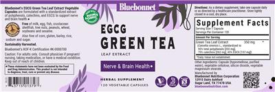 Photo of the Bluebonnet EGCG Green Tea Leaf Extract label