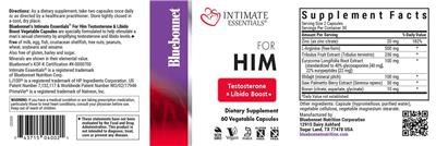 Photo of the Bluebonnet Intimate Essentials For Him Testosterone & Libido Boost label