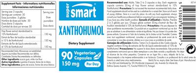 Photo of the SuperSmart Xanthohumol 150 mg label