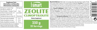 Photo of the SuperSmart Zeolite Clinoptilolite label