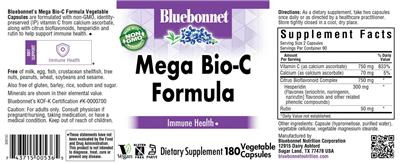 Photo of the Bluebonnet Mega Bio-C Formula label