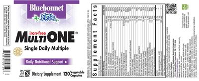 Photo of the Bluebonnet Multi One Iron-Free label