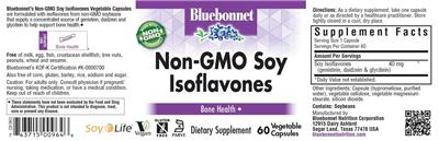 Photo of the Bluebonnet Non-GMO Soy Isoflavones label