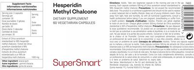 Photo of the SuperSmart Hesperidin Methyl Chalcone label
