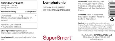 Product label for Lymphatonic