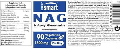 Photo of the SuperSmart NAG 1500 mg label
