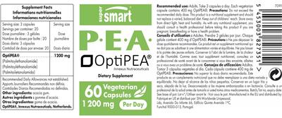 Photo of the SuperSmart P-E-A 1200 mg label