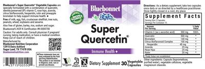 Photo of the Bluebonnet Super Quercetin label