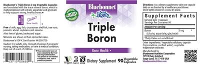 Photo of the Bluebonnet Triple Boron label