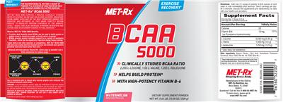 Photo of the MET-Rx BCAA 5000 Watermelon label