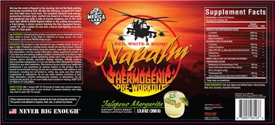 Photo of the 'Merica Red, White & Boom Napalm Jalapeno Margarita label