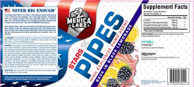 Photo of the 'Merica Labz Stars 'N Pipes Back in Black Lemonade label