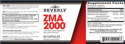 Photo of the Beverly International ZMA 2000 label