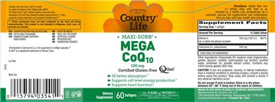 Originaletikett: Mega CoQ10 100 mg