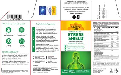 Photo of the Country Life Stress Shield label