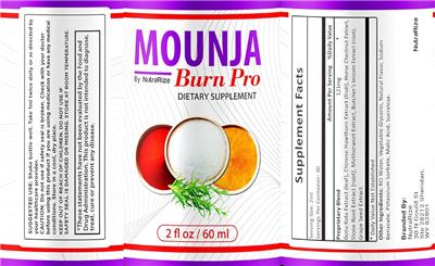 Photo of the NutraRize Mounja Burn Pro label