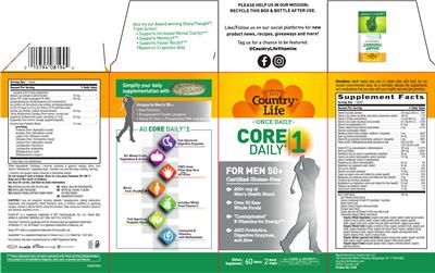 Label of Core Daily-1 for Men 50+