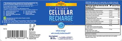 Photo of the Country Life Whole Food B-Vitamin Cellular Recharge label