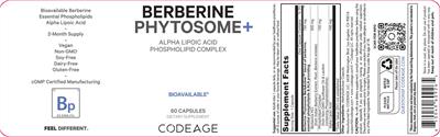 Photo of the Codeage Berberine Phytosome+ label