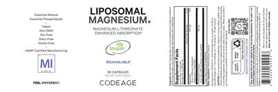 Photo of the Codeage Liposomal Magnesium label