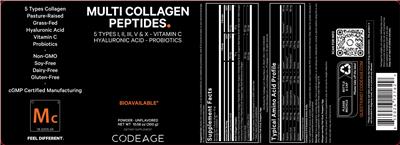 Label of Multi Collagen Peptides Unflavored