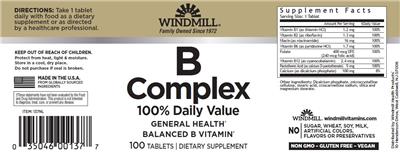 Photo of the Windmill B Complex label
