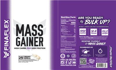 Photo of the FINAFLEX Mass Gainer Creamy Vanilla label