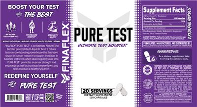 Photo of the FINAFLEX Pure Test label