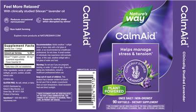 Photo of the Nature's Way CalmAid label