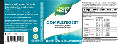 Photo of the Nature's Way CompleteGest label