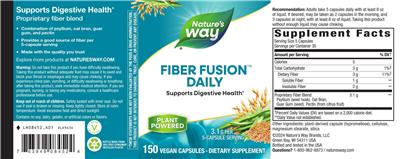 Photo of the Nature's Way Fiber Fusion Daily 3.1 g label