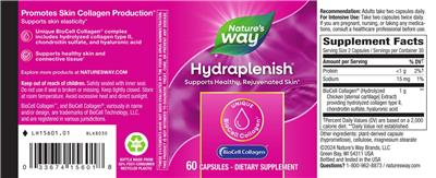 Photo of the Nature's Way Hydraplenish label