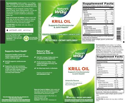Photo of the Nature's Way Krill Oil label