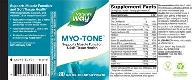 Photo of the Nature's Way Myo-Tone label