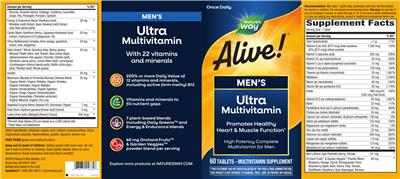 Product label image for Alive! Men's Ultra Multivitamin