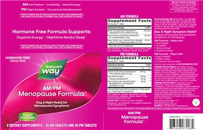 Photo of the Nature's Way AM Formula label