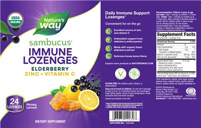 Sambucus Immune Lozenges Honey Lemon