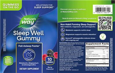 Photo of the Nature's Way Sleep Well Berry Flavored label