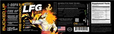 Photo of the Bucked Up LFG Burn Ninja Nectar label