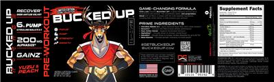 Photo of the Bucked Up Pre-Workout Yuzu & Peach label