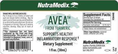 Photo of the NutraMedix Avea label