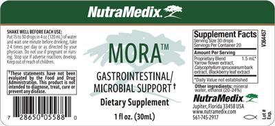 Photo of the NutraMedix Mora label