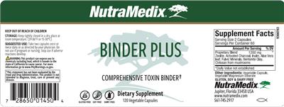 Photo of the NutraMedix Binder Plus label