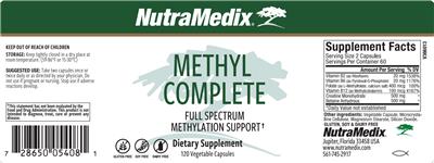 Photo of the NutraMedix Methyl Complete label
