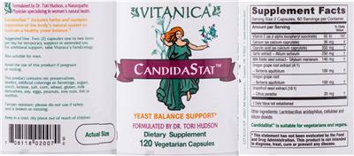 Photo of the Vitanica CandidaStat label