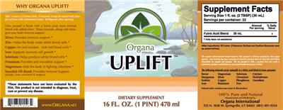 Photo of the Organa Uplift label