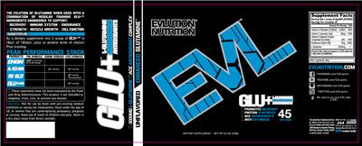 Photo of the Evlution Nutrition Glu+ Unflavored label